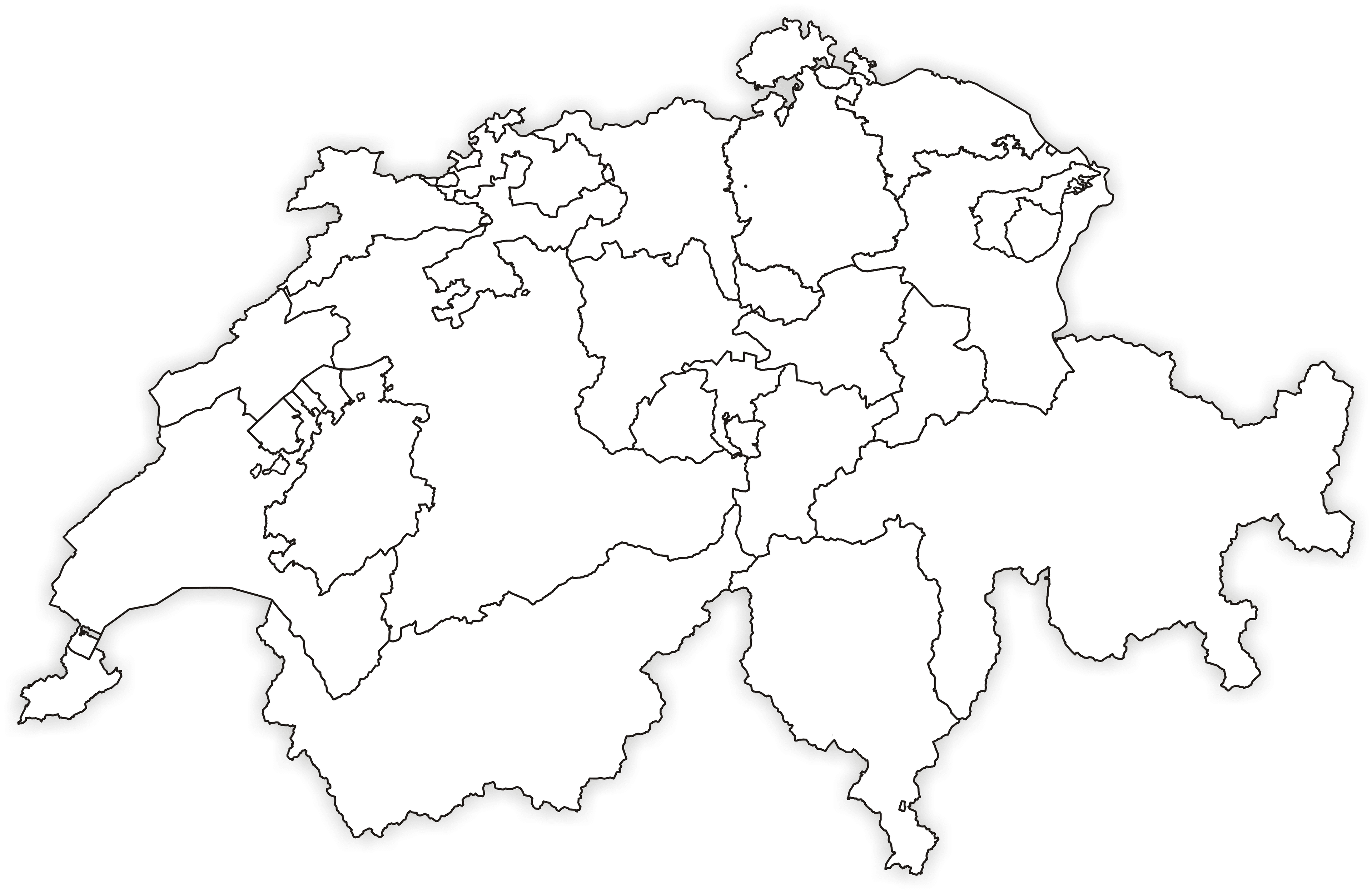 Karte der Schweiz